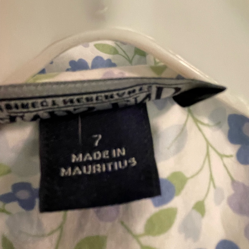 Girls Lands' End Blue Floral Maxi Dress Sz 7 - Picture 7 of 8